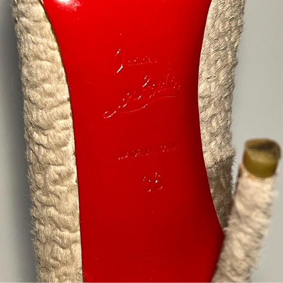 Christian Louboutin Size 36 Fifi Astrakan Hair Round Toe Pumps Authentic COA - Picture 4 of 12